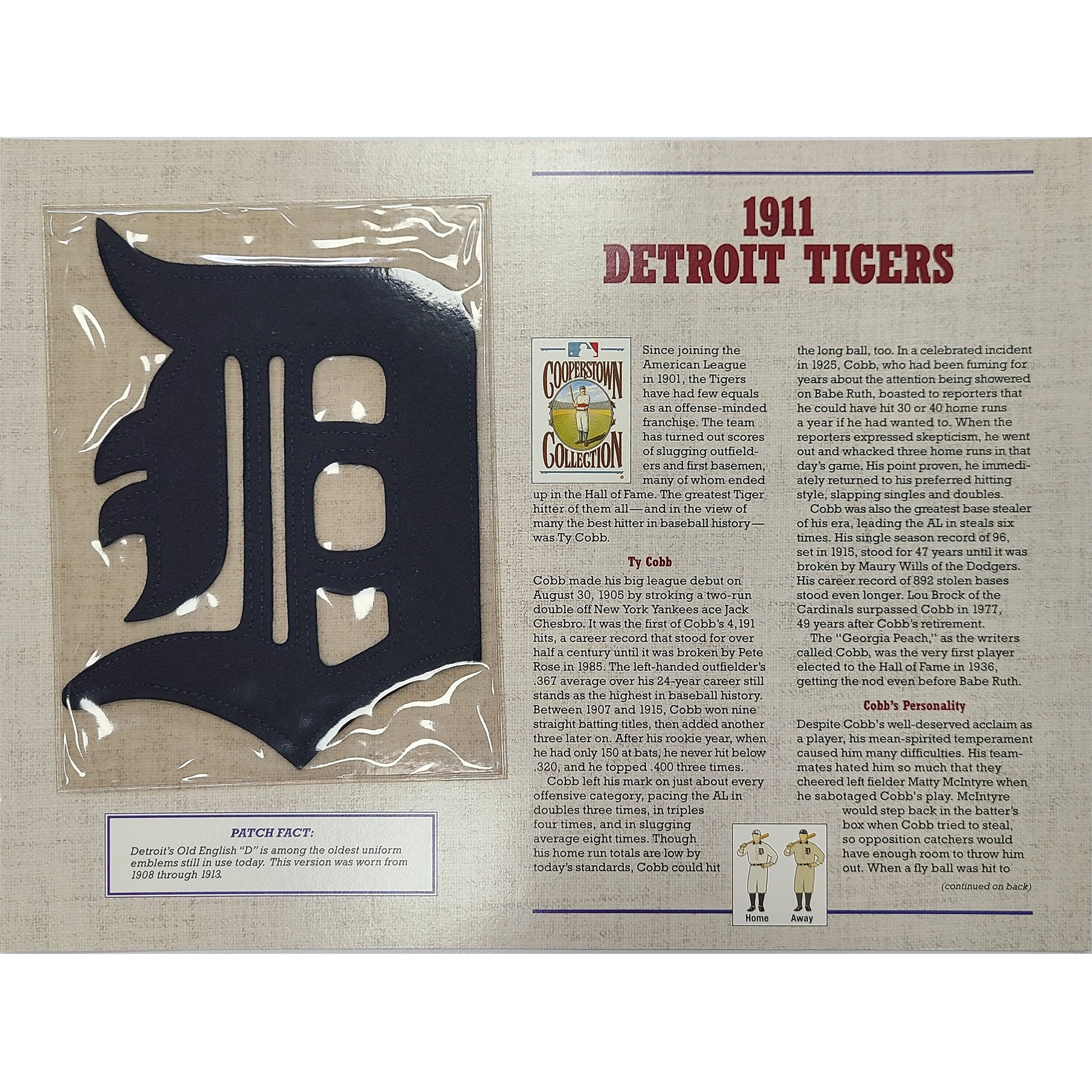 Detroit Tigers - Patch - Back Patches
