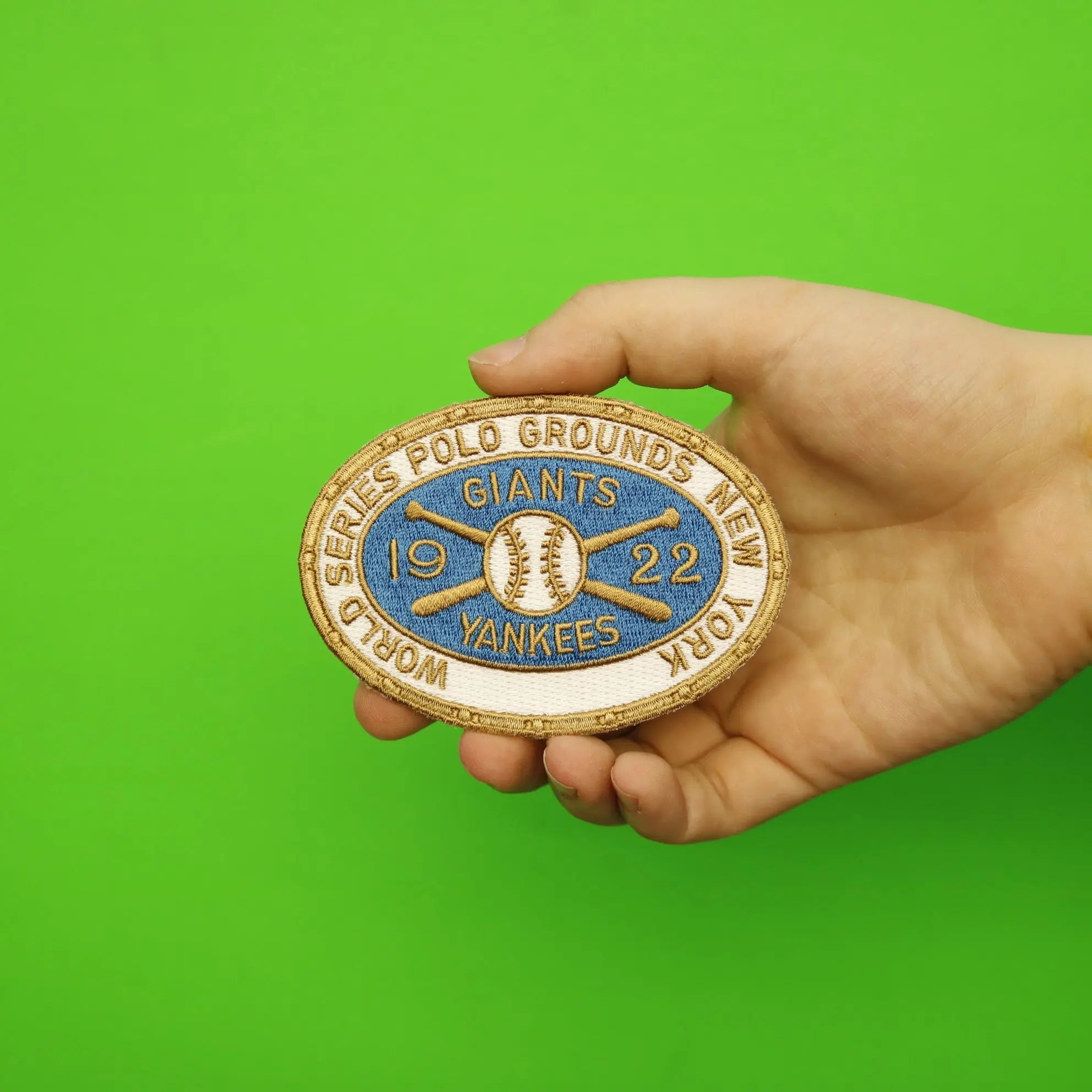 1922 New York Giants Yankees Polo Grounds MLB World Series Jersey Logo Patch 