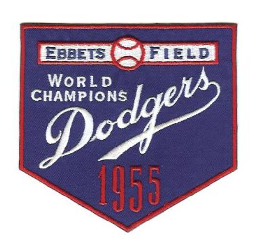 1955 Brooklyn Dodgers MLB World Series Jersey Patch 