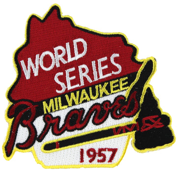 1957 Milwaukee Braves MLB World Series Championship Jersey Patch 