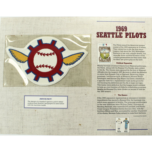 1969 Seattle Pilots Willabee & Ward Patch With Stat Card 