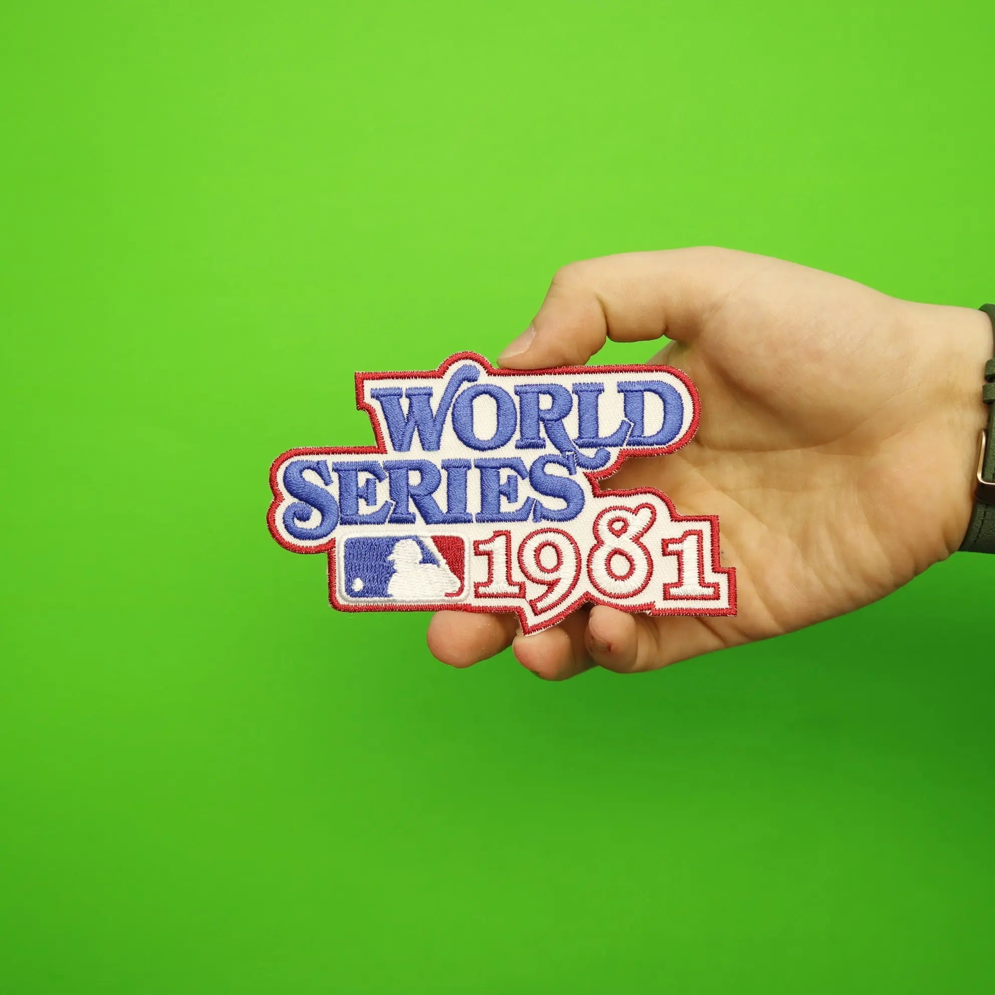 1981 MLB World Series Logo Jersey Patch Los Angeles Dodgers vs