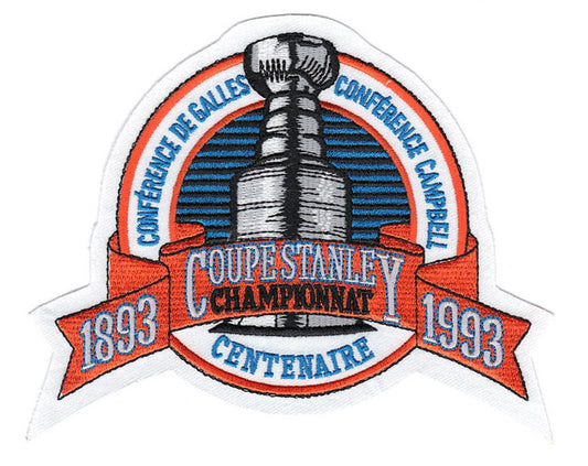 1993 NHL Stanley Cup Championship Jersey Patch (French Version) Los Angeles Kings vs. Montreal Canadiens 