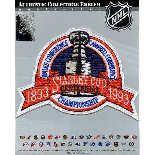 1993 NHL Stanley Cup Final Championship Centennial Jersey Patch (English Version) Los Angeles Kings vs. Montreal Canadiens 
