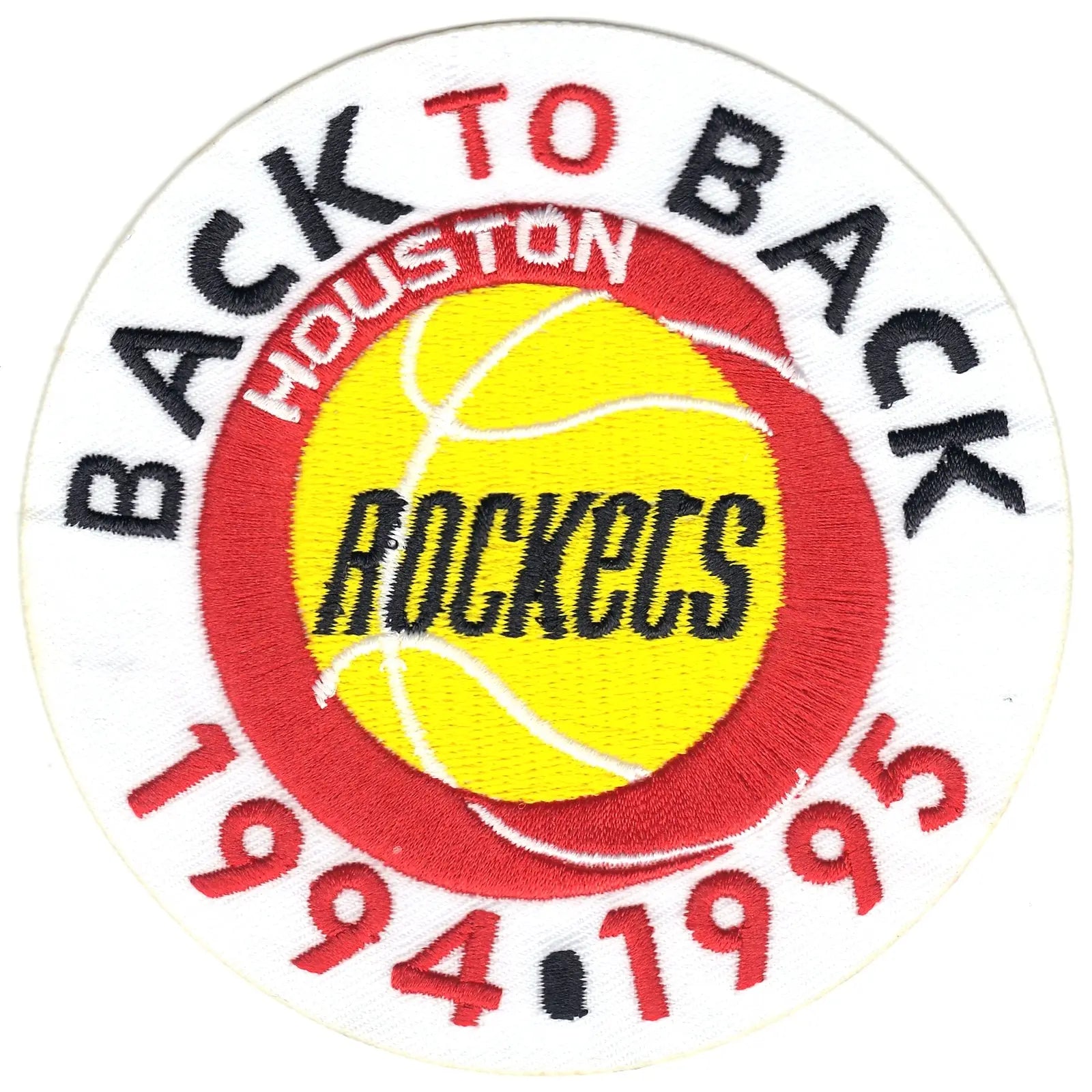1994 & 1995 NBA Finals Championship Houston Rockets Patch (Back to