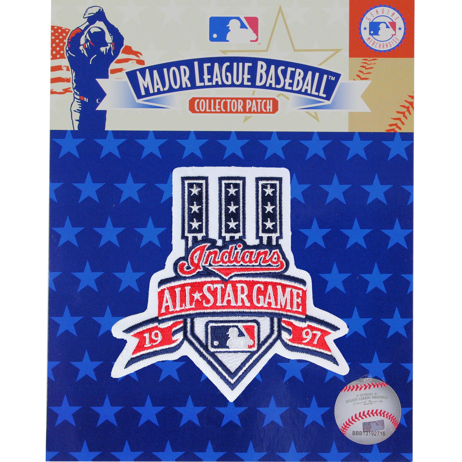 1997 MLB All Star Game Cleveland Indians Jersey Patch - Maker of Jacket