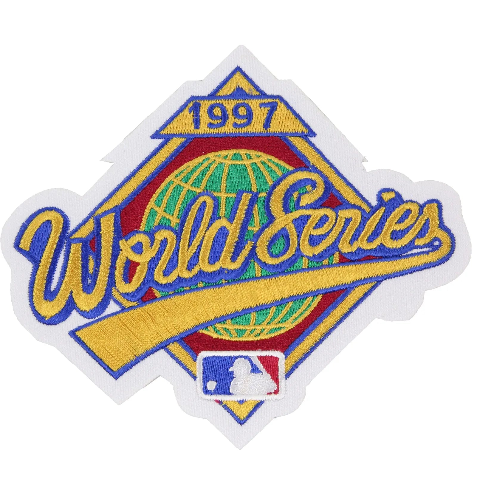 記念グッズ Cleveland Indians Sticker 1997 1997 MLB World Series Logo Jersey Patch Florida Marlins vs