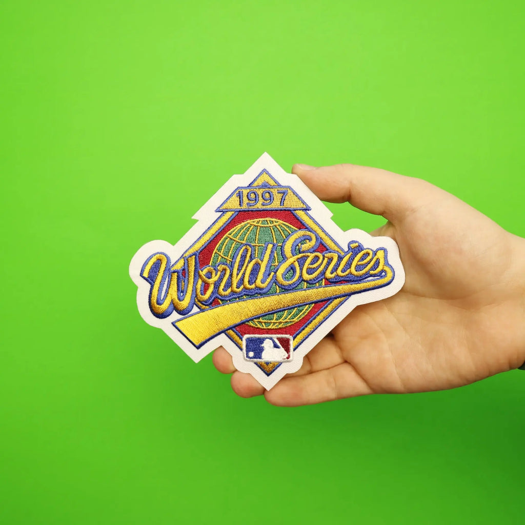 1997 MLB World Series Logo Jersey Patch Florida Marlins vs. Cleveland Indians 