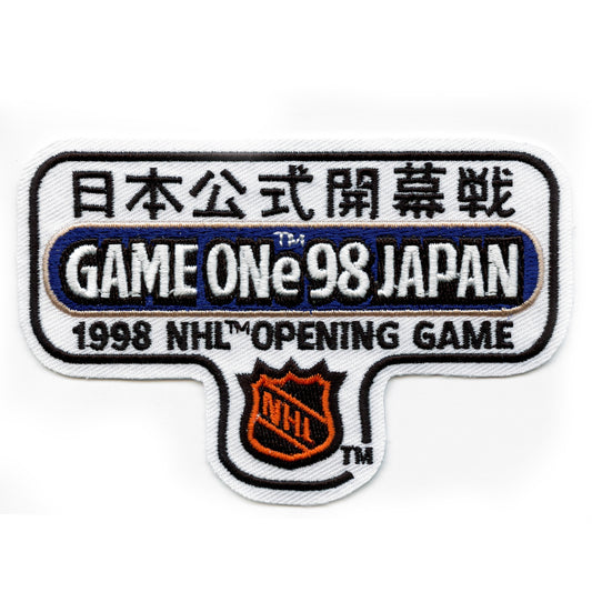 1998 NHL Game One in Japan Patch Opening Game San Jose Sharks Calgary Flames 
