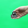 #1 Dad Hat Patch Proud Parent Embroidered Iron On 
