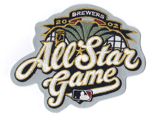 2002 MLB All Star Game Jersey Sleeve Patch Milwaukee Brewers (Gray Version) 