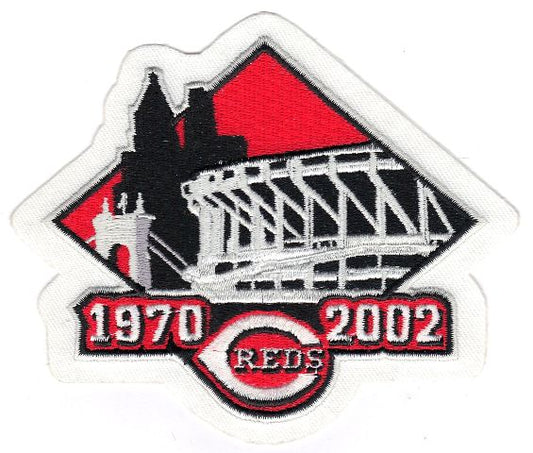 2002 Cincinnati Reds Riverfront Stadium / Cinergy Field - Final Season Jersey Patch 