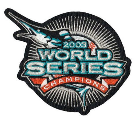2003 Florida Marlins MLB World Series Champions Black Version Jersey Patch 