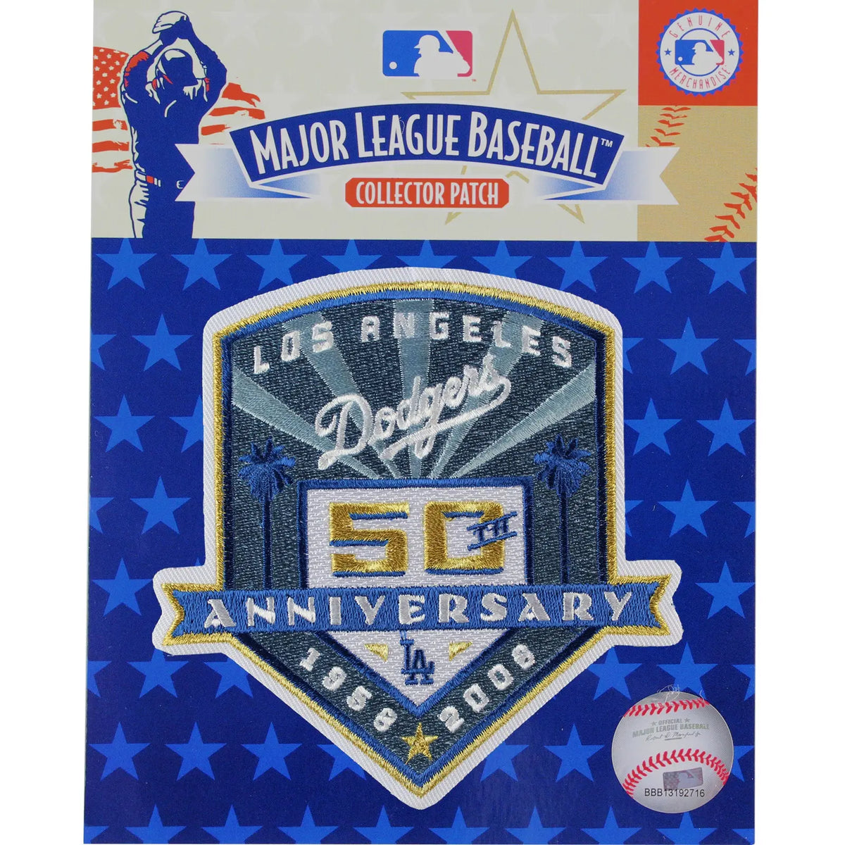2008 Los Angeles Dodgers 50th Anniversary Season Jersey Sleeve Patch