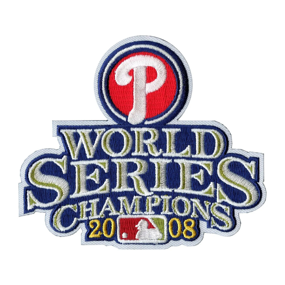 2008 Philadelphia Phillies MLB World Series Champions Circle P Logo Jersey Patch