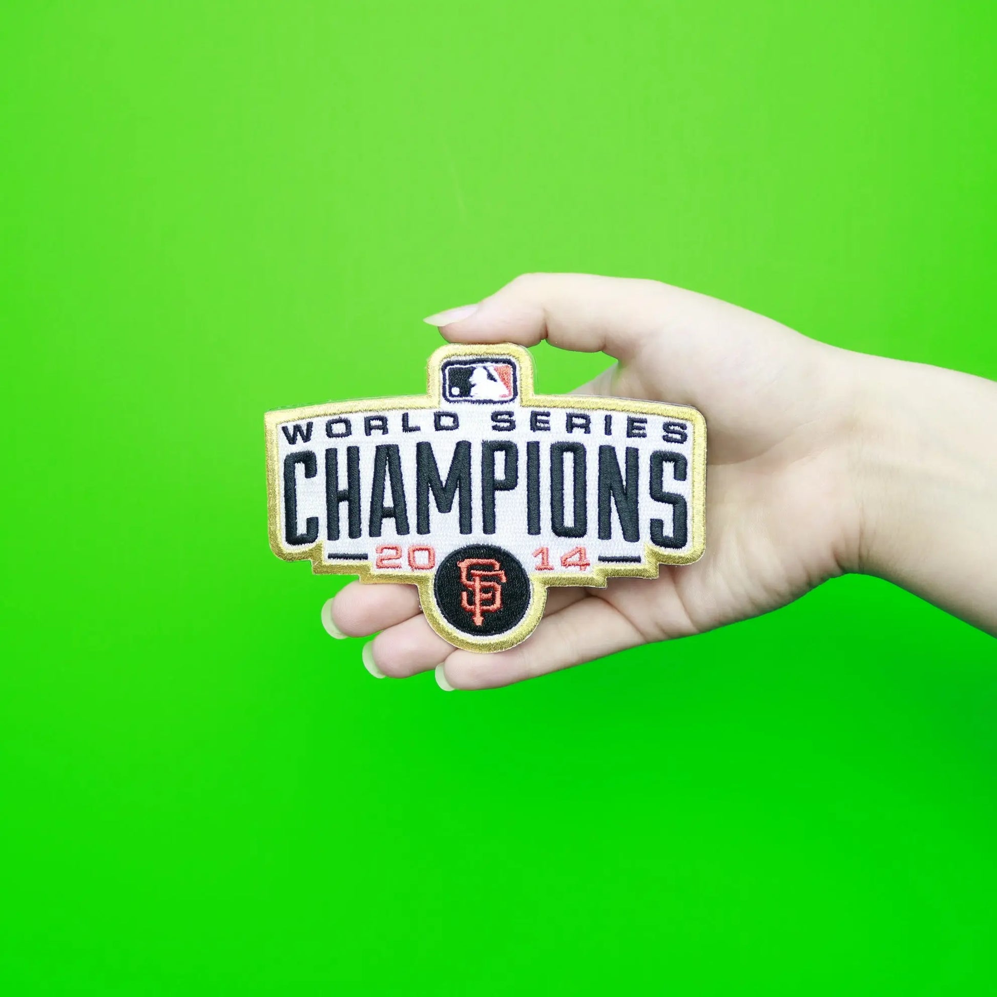 2014 San Francisco Giants MLB World Series Champions Ring Ceremony Patch With Gold Border 