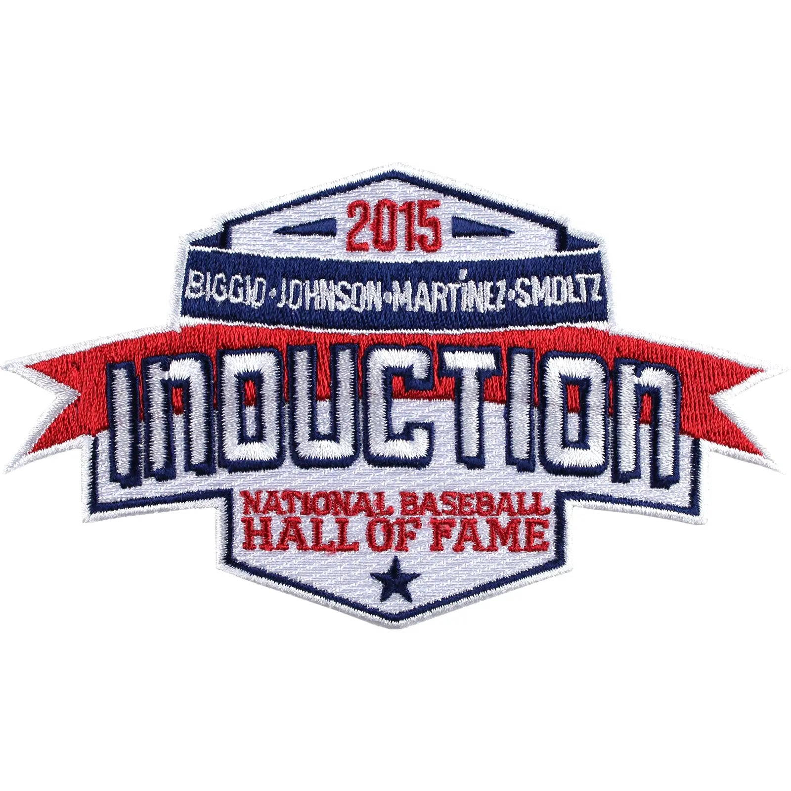 2015 National Baseball Hall Of Fame Induction Patch (Biggio Johnson Martinez Smoltz) 