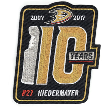 Anaheim Ducks 2007 Stanley Cup Finals Champions 10th Anniversary Patch  #27 Niedermayer 