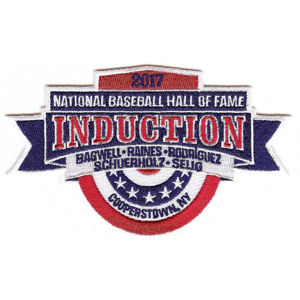 2017 National Baseball Hall of Fame Induction Patch Bagwell Rodríguez Raines 
