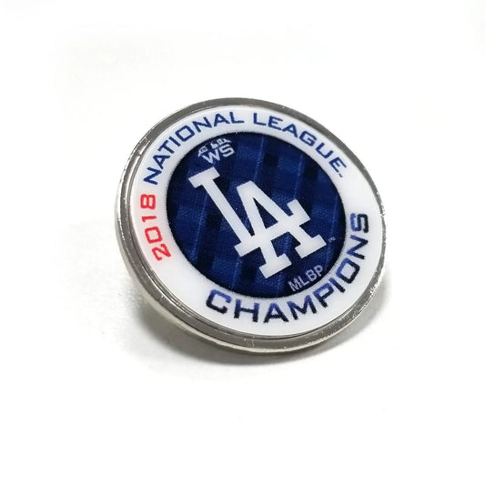 2018 MLB National League Champions Label Pin Los Angeles Dodgers 
