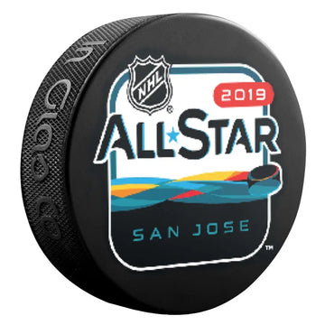 Official 2019 NHL All Star Game Weekend Basic Souvenir Puck San Jose Sharks 