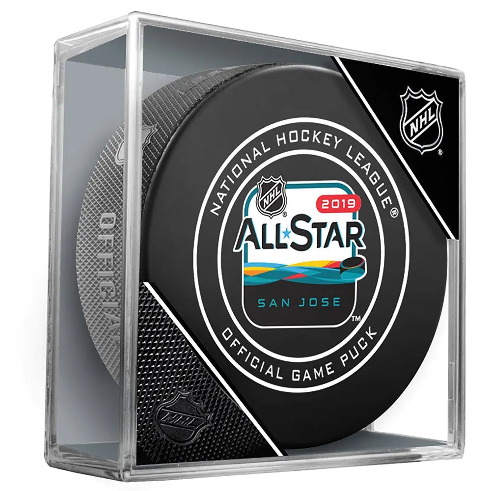 Official 2019 NHL All Star Game Weekend Puck In Case San Jose Sharks 