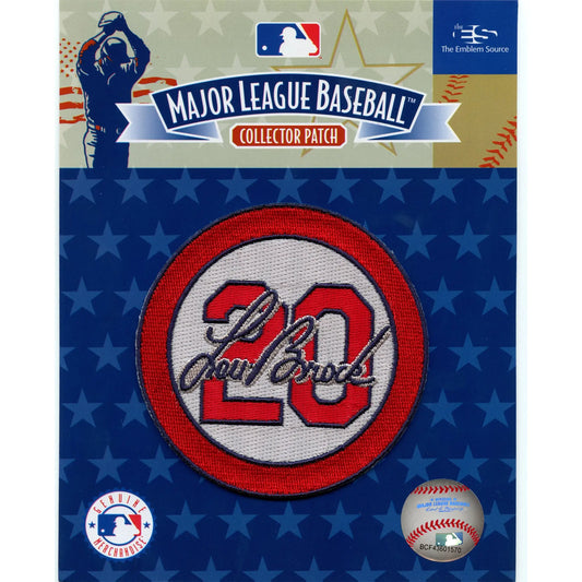 2020 Lou Brock #20 St Louis Cardinals Silver Memorial Patch 