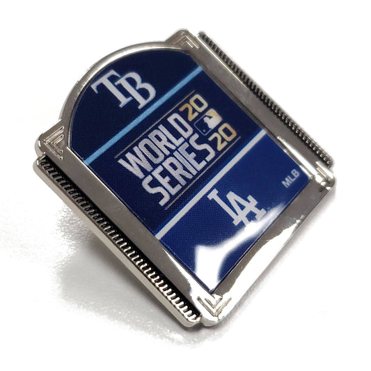 2020 MLB World Series Dueling Collector Lapel Pin Tampa Bay Rays Los Angeles Dodgers 
