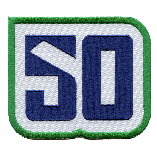 2020 Vancouver Canucks 50th Anniversary Logo Jersey Patch Blue & Green Version 