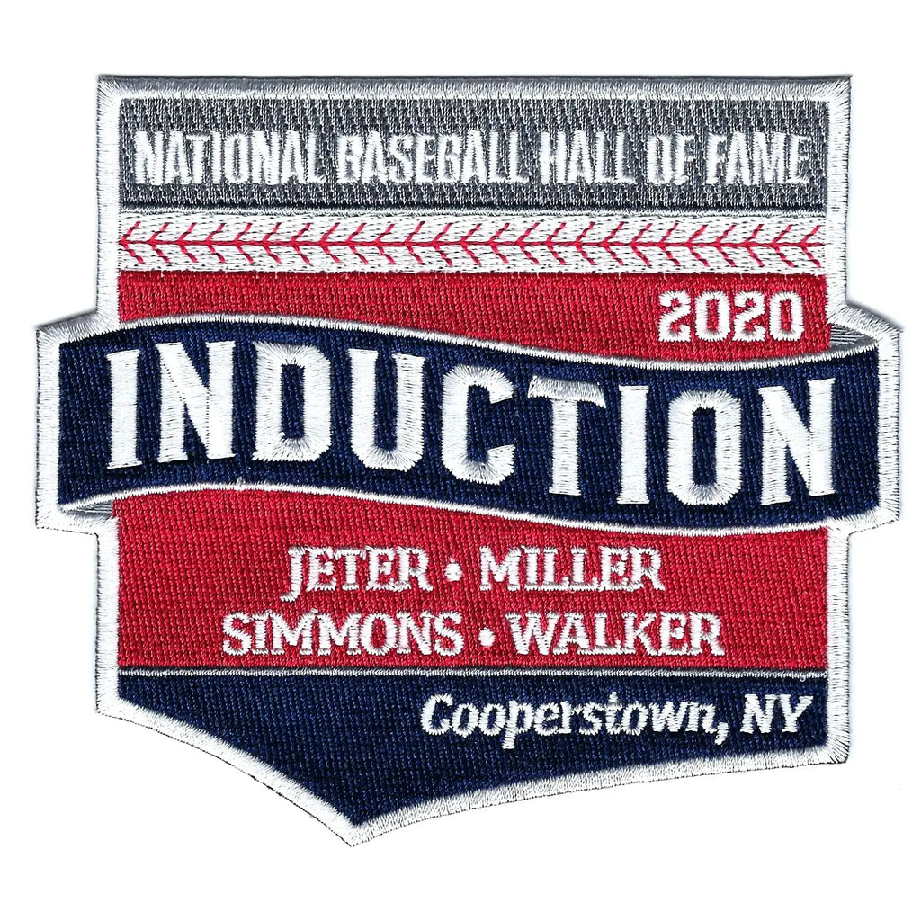 2020 National Hall Of Fame Induction Patch Derek Jeter Marvin Miller Ted Simmons Larry Walker 