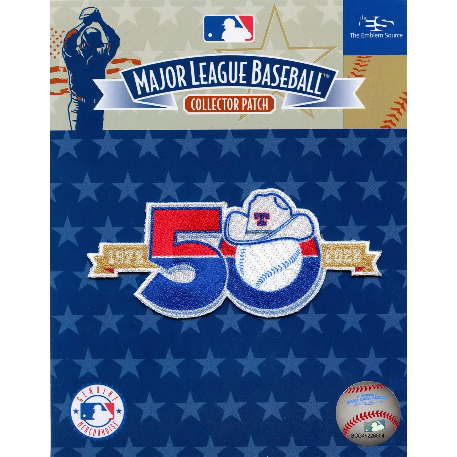 2021 Texas Rangers 50th Anniversary MLB Embroidered Jersey Patch ...
