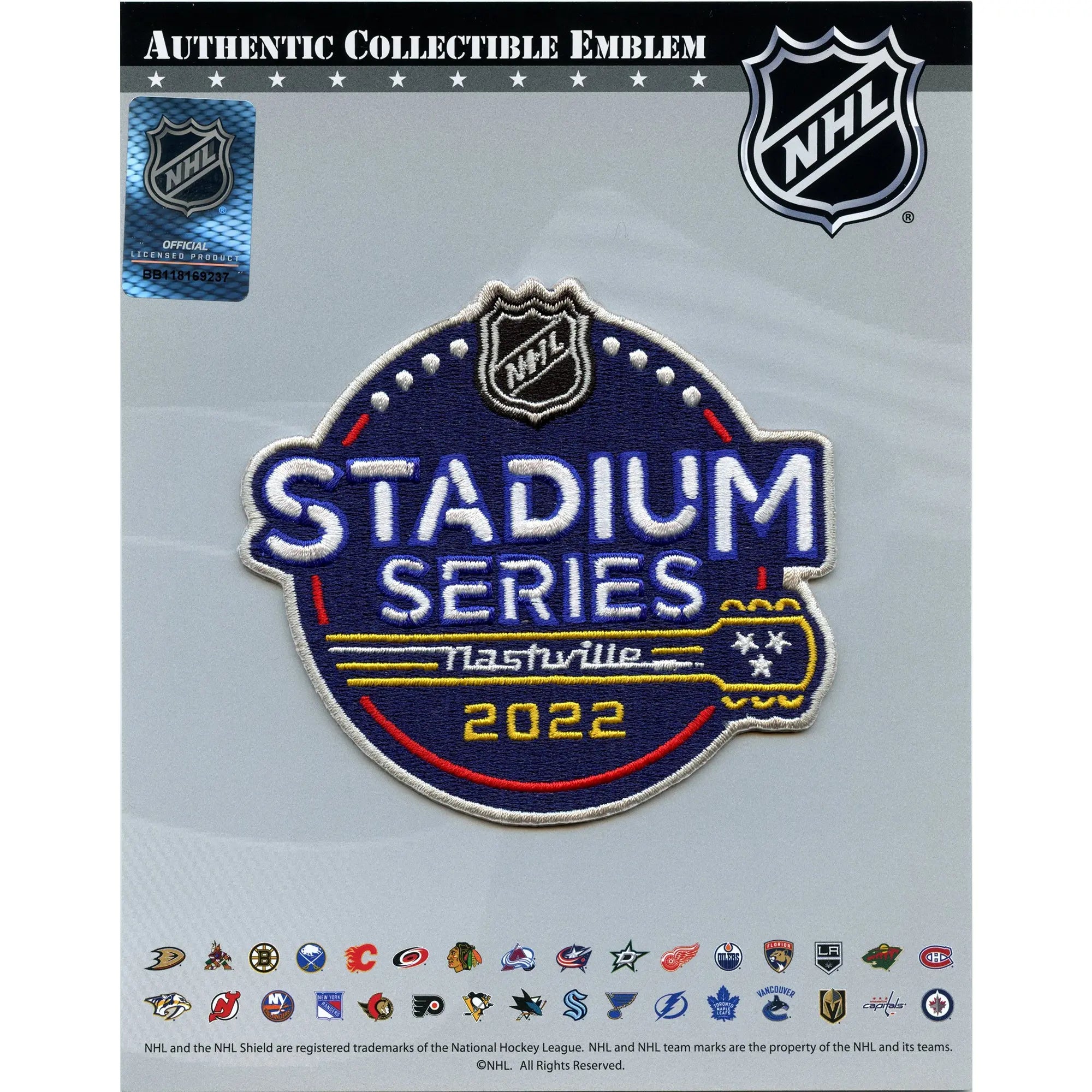 2022 Official NHL Stadium Series Game Jersey Patch Nashville Predators Tampa Bay Lightning