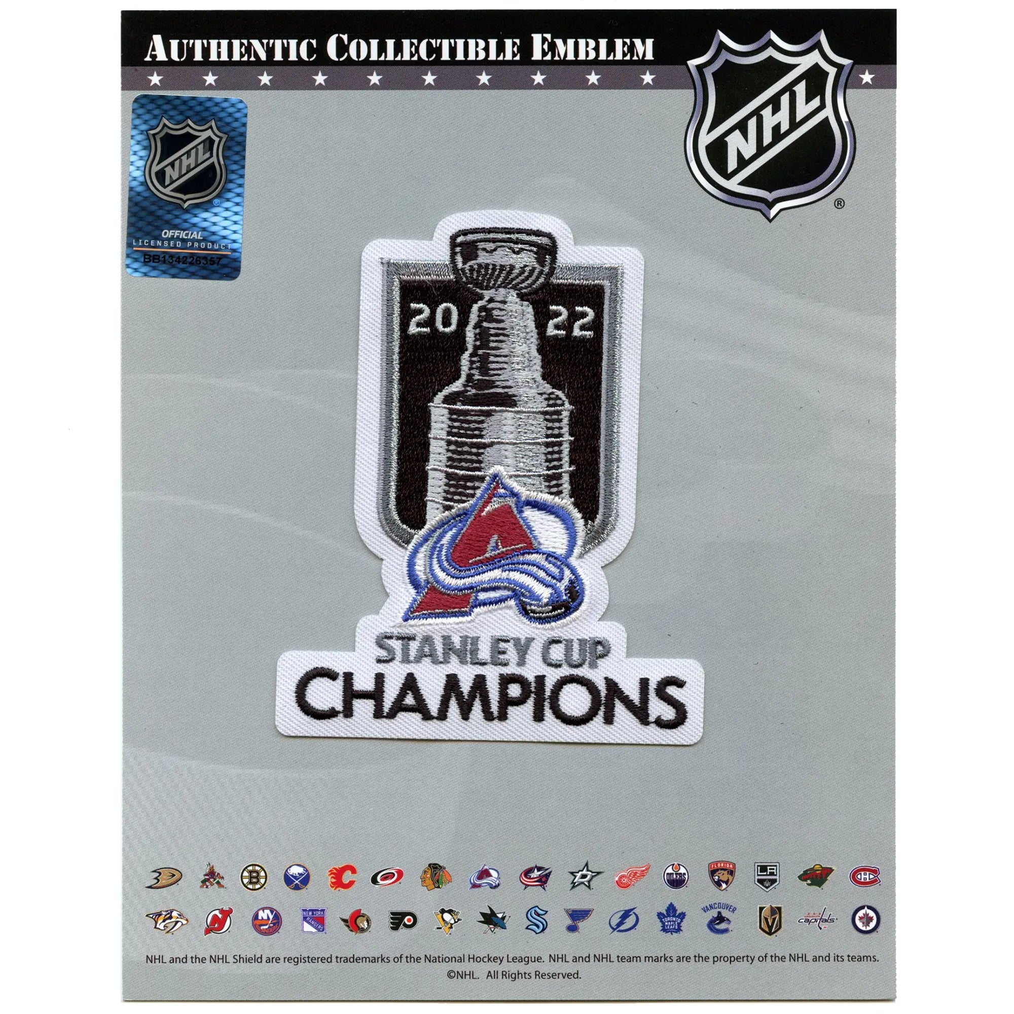 2022 NHL Stanley Cup Final Champions Colorado Avalanche Jersey Patch