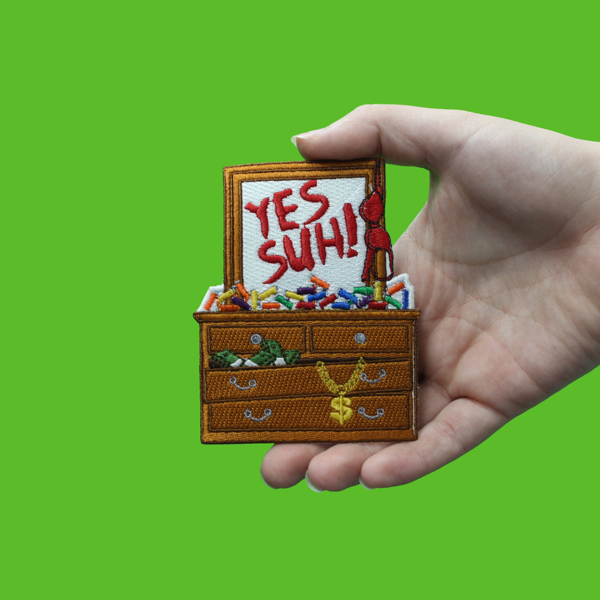 25 Lighters On My Dresser Yes Sir 25 Lighters On My Dresser Patch Yes Suh EXCLUSIVE Embroidered Iron On
