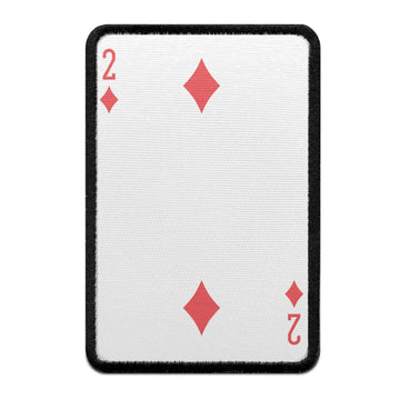 Two Of Diamonds Card FotoPatch Game Deck Embroidered Iron On 