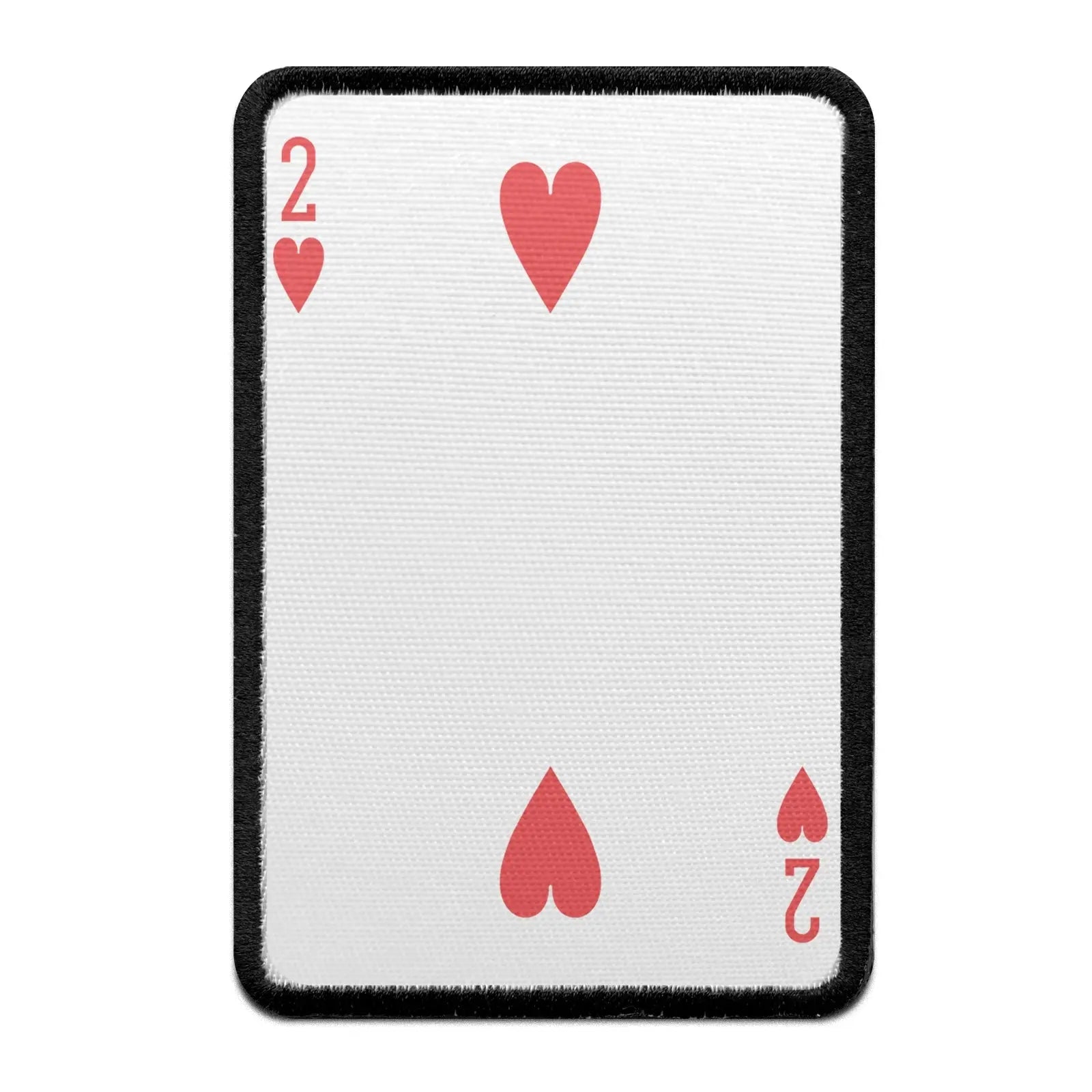 Two Of Hearts Card FotoPatch Game Deck Embroidered Iron On 