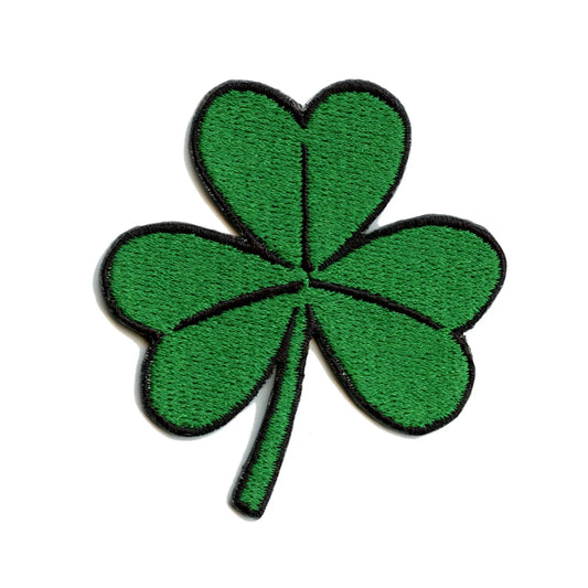 Green 3 Leaf Clover St. Patrick's Day Iron On Patch 