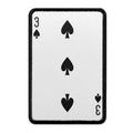 Three Of Spades Card FotoPatch Game Deck Embroidered Iron On 