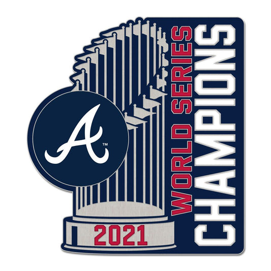 2021 MLB World Series Champions Trophy Lapel Pin Atlanta Braves 