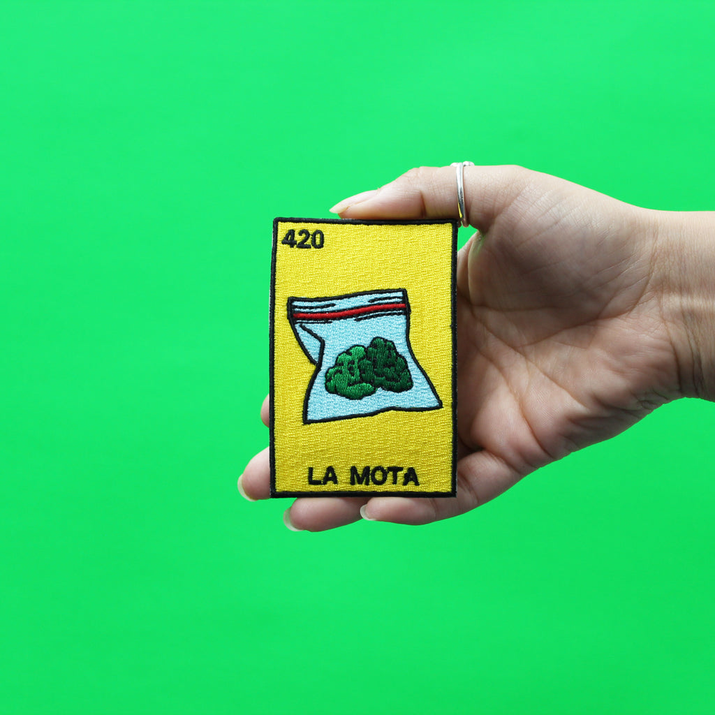 420 - La Mota Patch Mexican Lottery Card Embroidered Iron On 