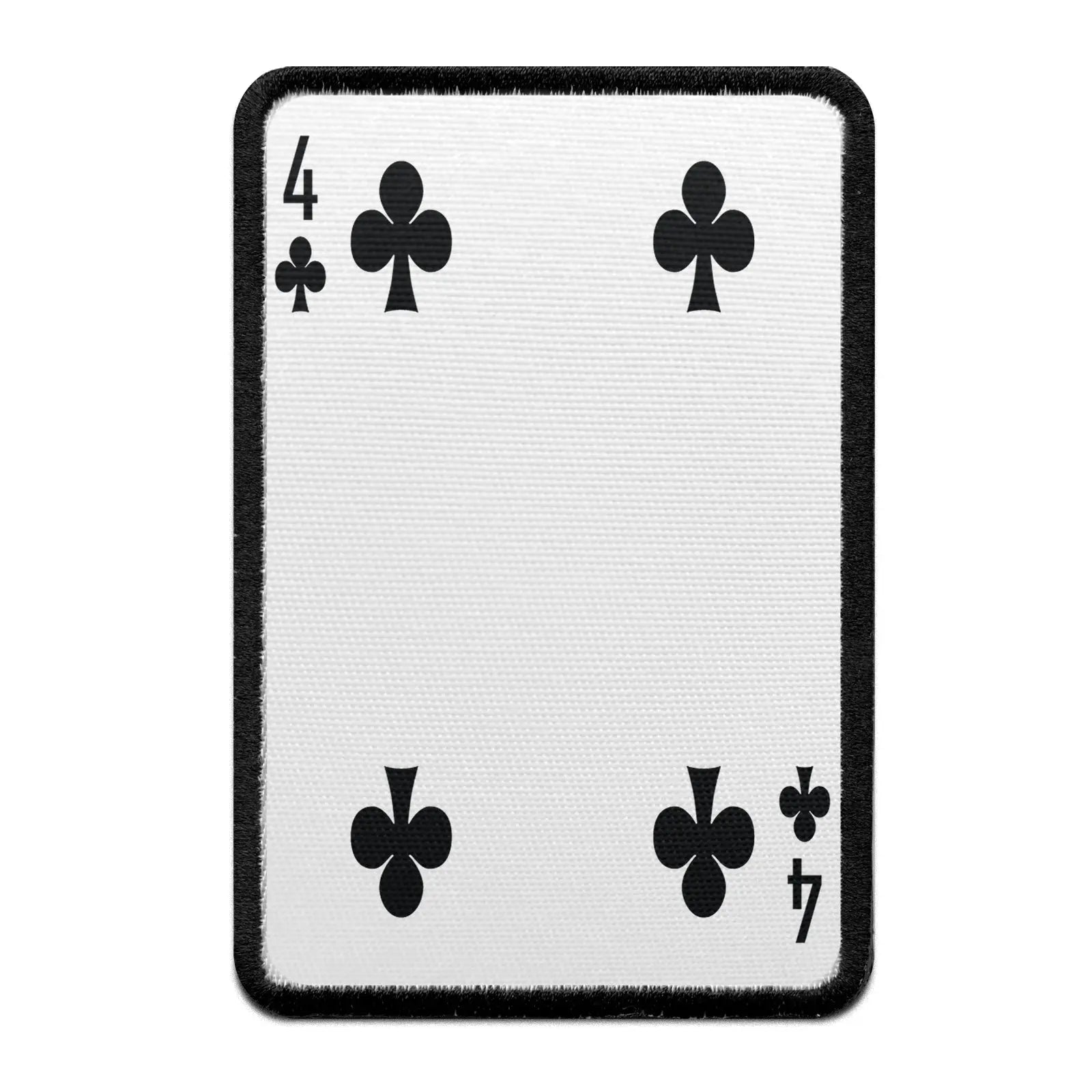Four Of Clubs Card FotoPatch Game Deck Embroidered Iron On 