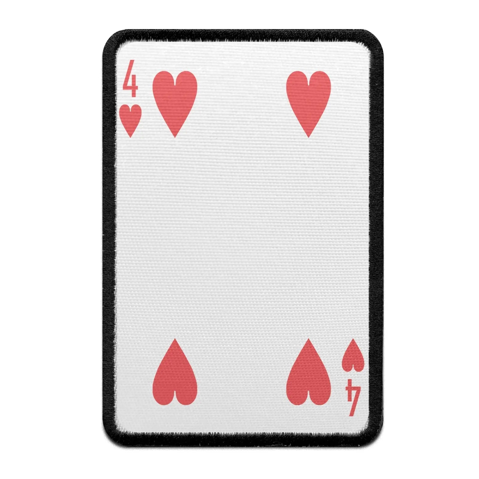 Four Of Hearts Card FotoPatch Game Deck Embroidered Iron On 