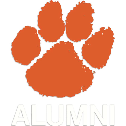 Clemson Tigers Paw 'Alumni' Color Premium Auto Decal 