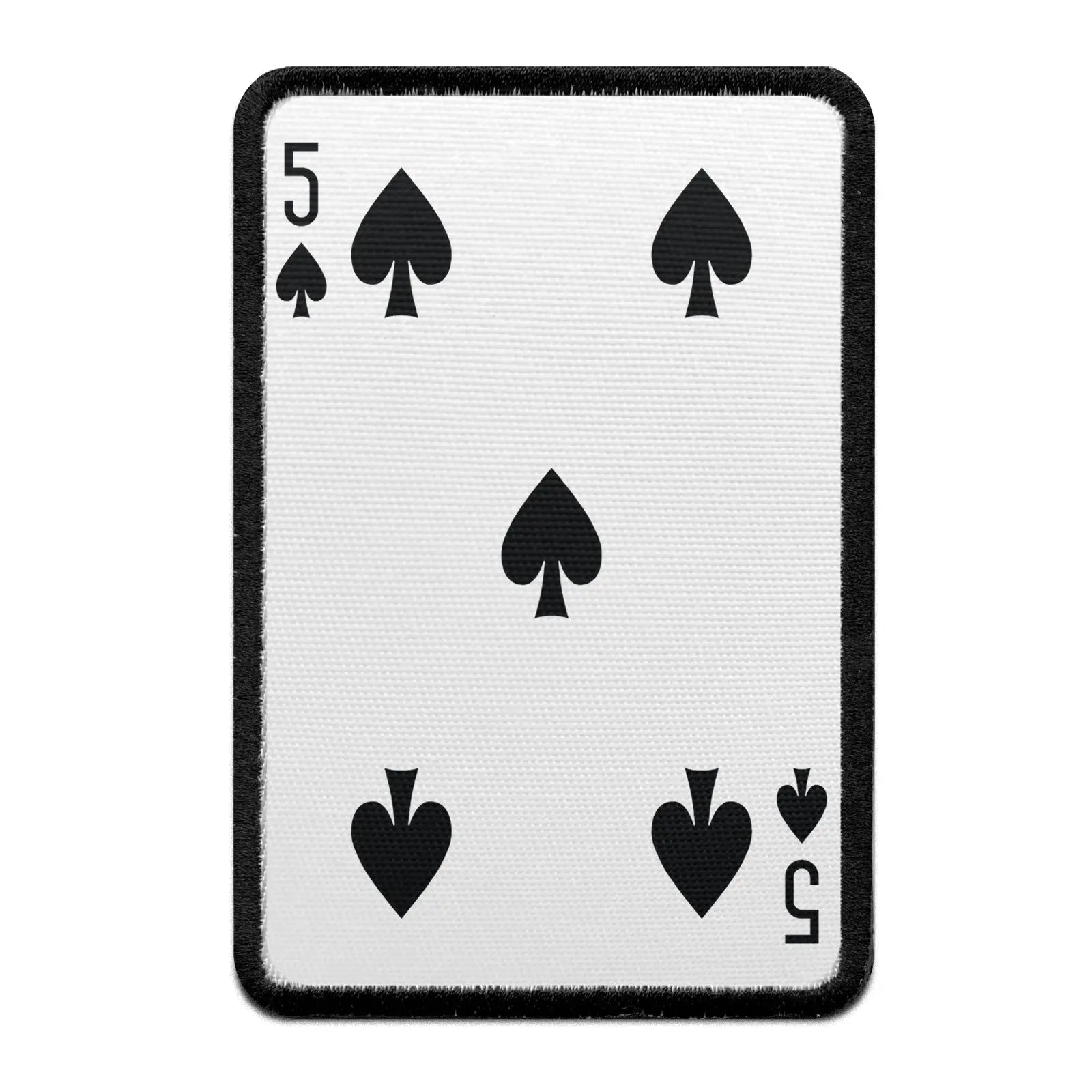 Five Of Spades Card FotoPatch Game Deck Embroidered Iron On 