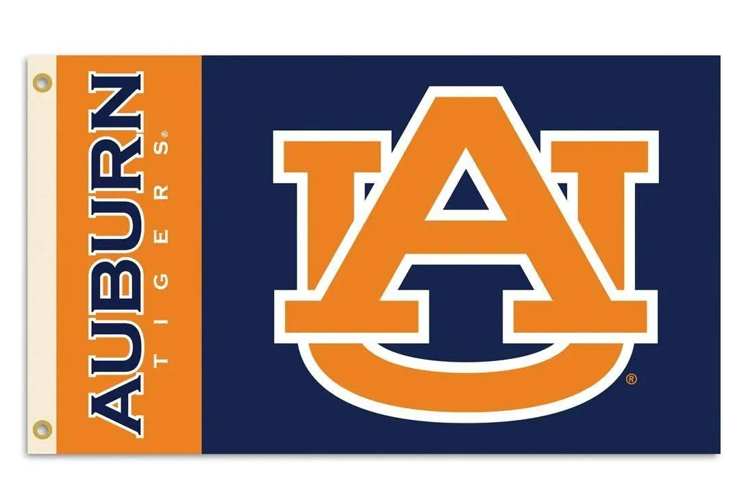 University of Auburn Tigers Logo 3' X 5' Flag With Metal Grommets (Package of 2) 