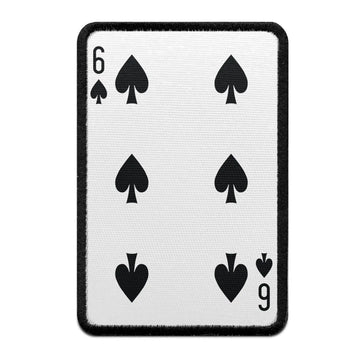 Six Of Spades Card FotoPatch Game Deck Embroidered Iron On 