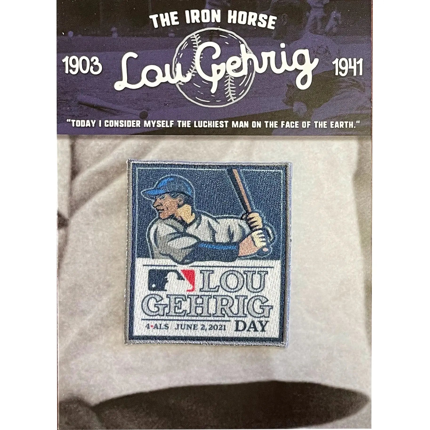 New York Yankees Lou Gehrig Day The Iron Horse Embroidered Jersey Patch (2021) 