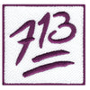Houston 713 Purple Emoji Iron On Patch 