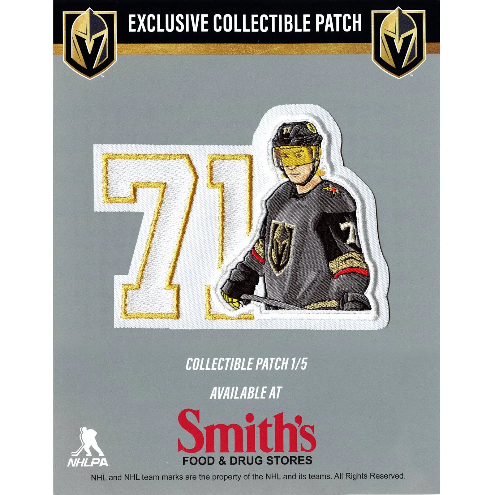 Las Vegas Golden Knights William Karlsson #71 NHL Patch 1 of 5 (1st Series) 