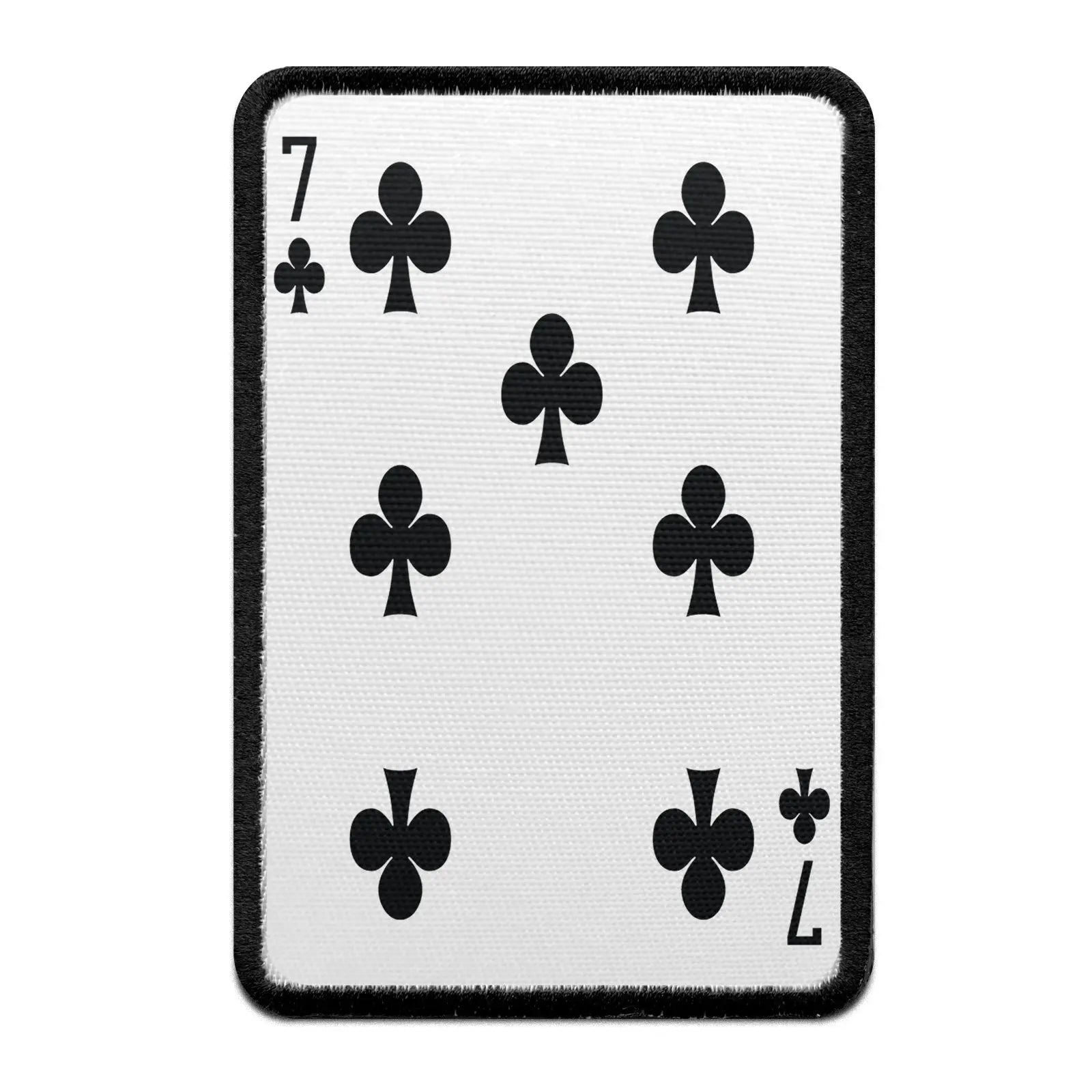 Seven Of Clubs Card FotoPatch Game Deck Embroidered Iron On 